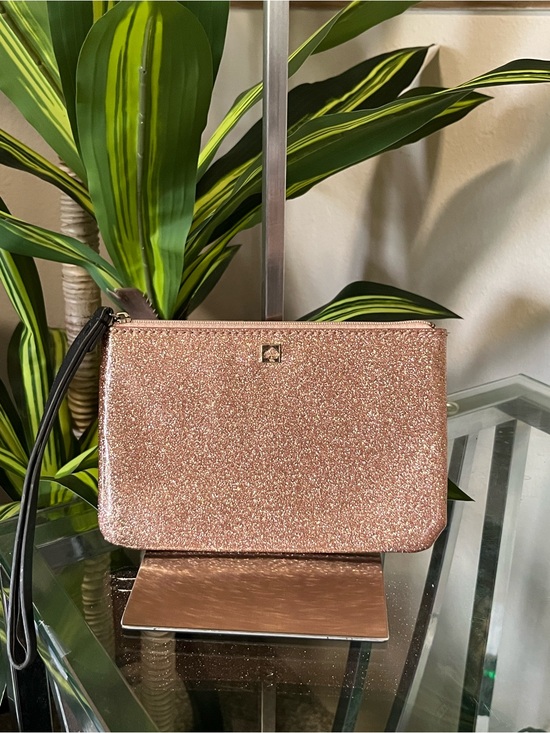kate spade Handbags - kate spade Rose Gold Glitter Wristlet Pouch
